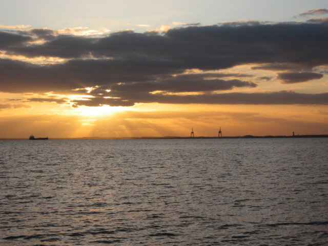 Coucher de Soleil a la sortie de l'estuaire